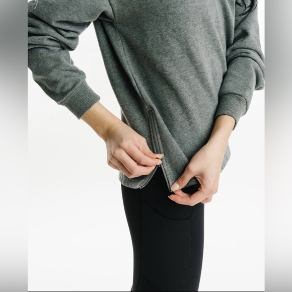 ZYIA ENERGETIC CREWNECK ZIPPER SWEATSHIRT GRAY SIZE XXL EUC - Picture 2 of 5